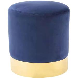 Tabouret de maquillage en velours rose bleu marine, mobilier de maison, siège de table latérale - Product Image 2