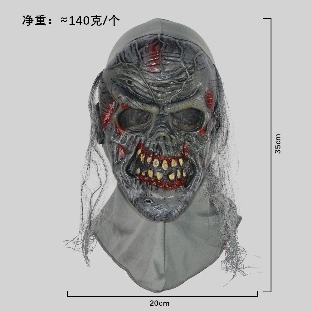 Gritando máscara Zombie gris