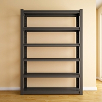 Étagère autoportante minimaliste multi-niveaux en acier au carbone à fond ouvert pour salon, chambre, balcon - Porte-bagages