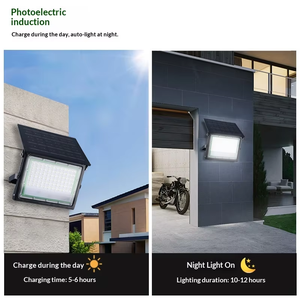 Projecteurs solaires LED professionnels IP65, construction en fer, télécommande réglable, certifiés CE pour la construction routière et l'exploitation minière - Product Image 4