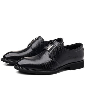 Men's Fabric Mesh Lace-up Brogue British Style Thick Sole Waterproof Breathable Arch Support <b>Height</b> <b>Increasing</b> Black Casual - Product Image 3