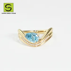 SuperGS SGSR169 Customizable Fashion Jewelry 18k Engagement Designer Ladies Gold Fancy Diamond Ring For Women