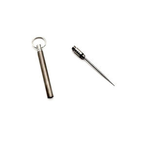 Combinaison <span class=keywords><strong>de</strong></span> cure-dents en alliage <span class=keywords><strong>de</strong></span> titane portable avec conteneur intégré Cure-dents EDC durable et non jetable - Product Image 5