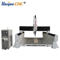 Machine de fraisage CNC à tête oscillante et axe rotatif 4 axes pour la fabrication de moules en polystyrène, EPS, fibres, statues, sculptures