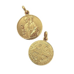 Carte ronde avec pendule, 13 pièces, religieux, bouddhiste, jésus, st-français, prière, musulman, chaîne en or, - Product Image 2