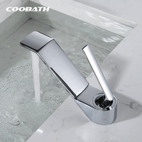 Robinet de lavabo en laiton à trou unique, mitigeur de salle de bain à poser, finition or brossé, robinet d'eau froide pour lavabo