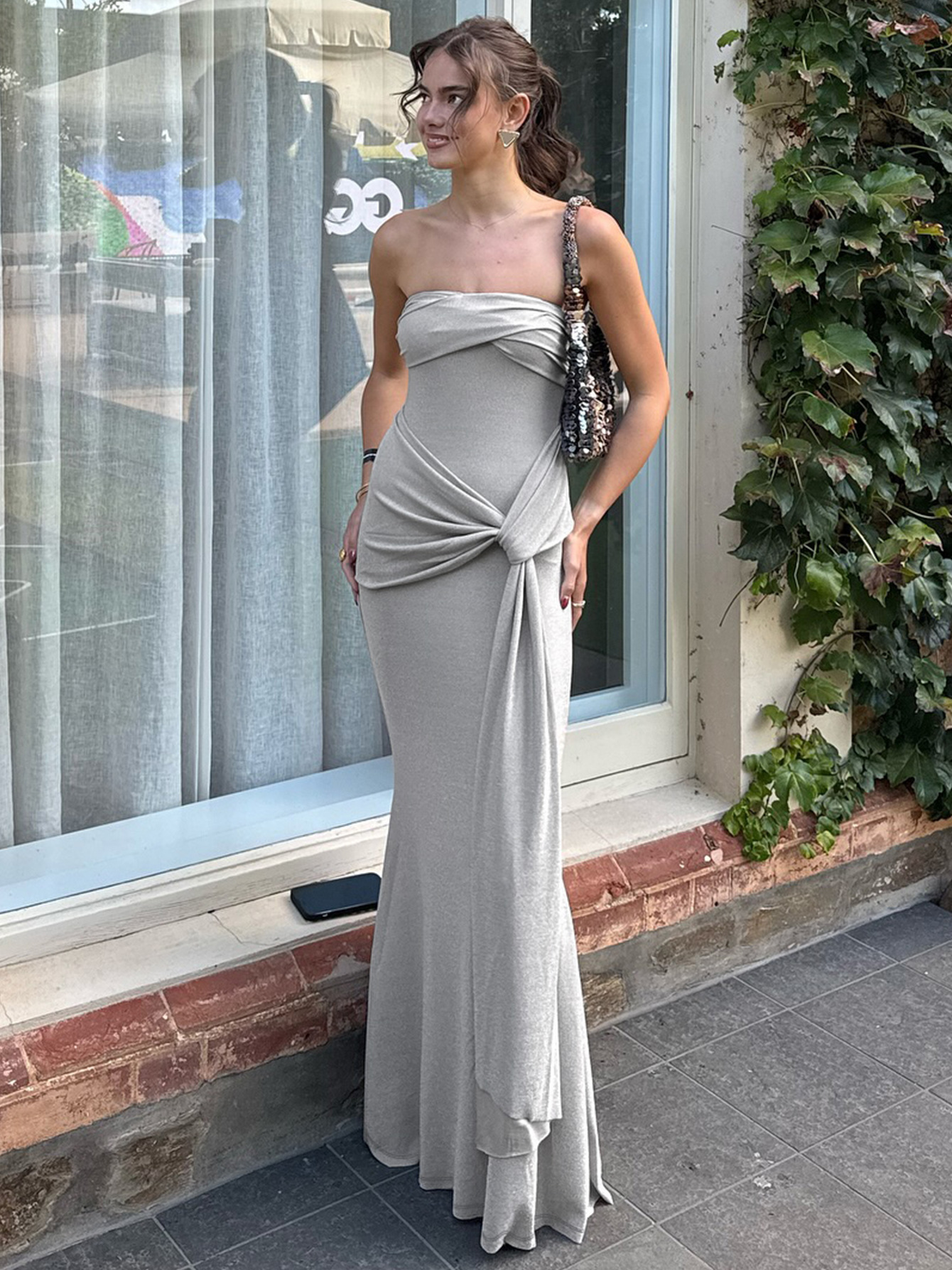 Chic Styles and Comfort in grey tight dress for Trendy Women