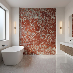 Pièce maîtresse élégante en marbre Breccia Pernice rose et rouge pour la décoration moderne de cuisines et salles de bain - Product Image 2