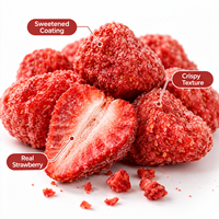 HALAL Gezoete Gefreeze-droogde Hele Aardbeien 10kg Karton Groothandel Bulk Klaar om te eten Fruit Snack 24 Maanden Houdbaarheid voor Detailhandel