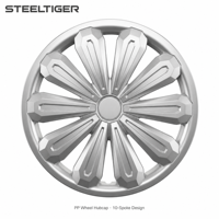 Ensemble de 4 enjoliveurs de roue sport en PP à clipser, universels pour jantes en acier, de remplacement, garniture complète pour voiture