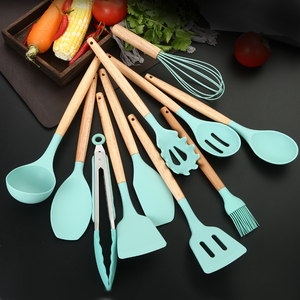 Accesorios de Cocina al por Mayor, Utensilios de Cocina, Juego de 12 Piezas de Utensilios de Cocina de Silicona de Grado Alimenticio con Mango de Madera - Product Image 6