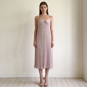 <span class=keywords><strong>Abito</strong></span> Lungo Plissettato in Lamé Metallizzato Personalizzato <span class=keywords><strong>per</strong></span> Donne - Product Image 1