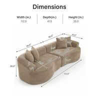 Canapé compact en tissu pour petit appartement, salon, matériau respirant, fabricant OEM direct