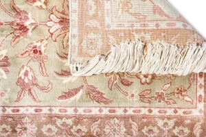 Alfombra de Oración Musulmana Moderna Hecha a Mano de Viscosa Premium en Color Dorado Claro y Moca para Uso Doméstico, Cómoda y de Alta Calidad - Product Image 2