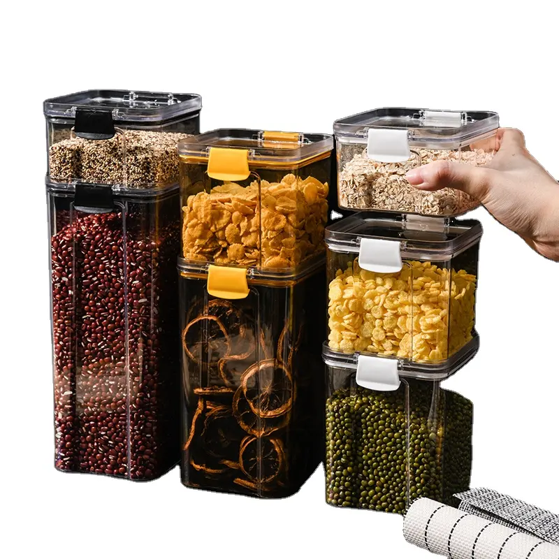 2024 Hot Sale Airtight Food Storage Containers with Lids Kitchen Cereal  Dry Food  Flour Plastic Canisters