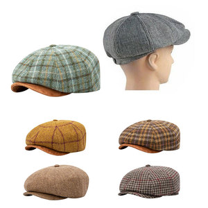 Gorra plana cerrada de marca personalizada <span class=keywords><strong>Paperboy</strong></span> Newsboy Gorras planas de lana originales Newsboy para hombre Gorra plana de Ivy Gatsby - Product Image 5