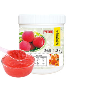 YUECHUANXIANG Liquid Peach Fruit Jam 20 Brix 1.3kg for Bubble Tea <b>Syrup</b> Fresh Juice Bulk Slush Toppings Ready Use <b>Low</b> <b>Calorie</b> - Product Image 3