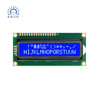 Écran LCD 16x2 caractères bleu 5V STN COB avec rétroéclairage LED, écran 2,7 pouces, usage industriel, circuit intégré de pilote PCF8574A, prix d'usine