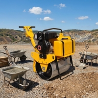 Compacteur routier portatif haute efficacité RWYL22, rouleau vibratoire monocylindre de 15 kN avec moteur Honda