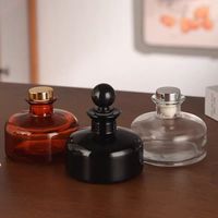 Bouteille diffuseur en verre cylindrique en gros, vide, transparente, pour parfum, aromathérapie, estampage à chaud, 50 ml, 100 ml, 200 ml, 500 ml