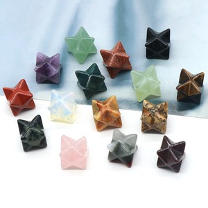 20mm Cristal Naturel Merkaba <span class=keywords><strong>Protection</strong></span> Sculpture Rose Quartz Étoile Pendentifs Charmes Méditation Énergie pour DIY Fabrication de Bijoux - Product Image 3