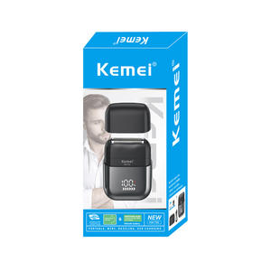 เครื่องโกนหนวดไฟฟ้าขนาดเล็ก Kemei Km T82 แบบชาร์จได้ กันน้ำ ใบมีดคู่ สำหรับผู้ชาย พกพาสะดวก พร้อมหน้าจอดิจิตอล - Product Image 5