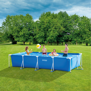 INTEX 28273 Marco <span class=keywords><strong>rectangular</strong></span> Piscina sobre el suelo 450cmX220cmX84cm Piscina con marco de metal <span class=keywords><strong>rectangular</strong></span> - Product Image 3