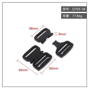 Hebilla de Liberación Lateral de Aleación de Zinc de 38 mm, Negra, Resistente, para Bolsas - Product Image 4