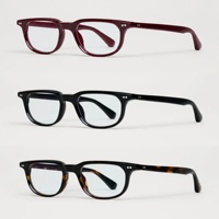 Finewell - Monturas Ópticas Rectangulares Pequeñas de Acetato de Primera Calidad, Gafas con Logotipo Personalizado, Gafas con Bloqueo de Luz Azul para Mujer y Hombre