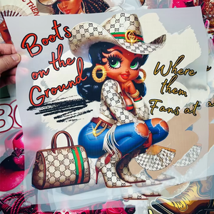 Vente en gros DTF prêt à presser vente en gros personnalisé corps <span class=keywords><strong>Betty</strong></span> Design presse à chaud autocollants transfert de chaleur transfert vinyle sur t-shirt - Product Image 5