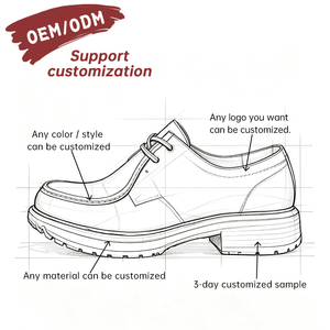 Zapatos Derby de Lujo de Cuero de Caballo con Punta Moc, 2 Ojales, Cordones, Construcción Goodyear, Suela Gruesa con Nudos, Color Cognac, Estilo Vintage Dark Academia, de Diseñador - Product Image 2