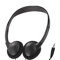 Meilleure vente casque noir 3.5Mm casque stéréo filaire avec rotation à 180 degrés casque jetable pour avion