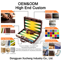 Jeu de Backgammon de Luxe en Cuir PU Façon Crocodile, Fait Main, Pliable et Portable, Idéal pour Enfants, Cadeau de Club, Vente en Gros