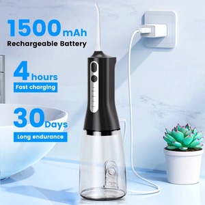 Hydropulseur dentaire portable, irrigateur buccal rechargeable par USB avec 4 jets d'eau, 4 modes, nettoyeur de dents électrique - Product Image 6