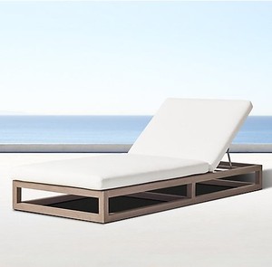 Chaise longue de luxe en teck massif moderne pour jardin, piscine, plage, hôtel 5 étoiles, villa, pont, yacht, <span class=keywords><strong>transat</strong></span> - Product Image 5