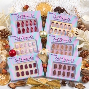 BTArtbox Faux Ongles Réutilisables en Gel Souple de Haute Qualité, Vente en Gros, French Manucure de Luxe 3D, Courts à Presser - Product Image 1
