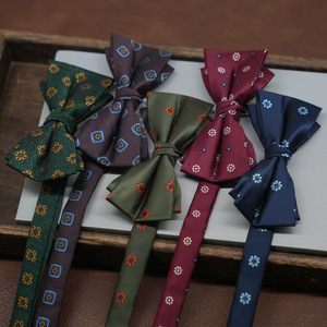 Corbata de Moño de Lujo para Hombre, Diseño Paisley Jacquard en Negro y <span class=keywords><strong>Azul</strong></span>, para <span class=keywords><strong>Traje</strong></span>, Venta al Por Mayor - Product Image 2