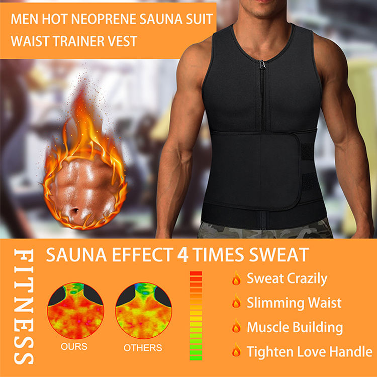 GOUJIAN Canottiera Dimagrante Uomo Fascia Addominale Neoprene Perdita - Foto 7