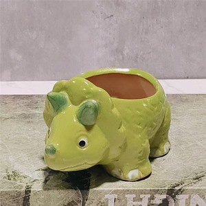 Vente chaude en céramique dinosaure plante succulente <span class=keywords><strong>Pot</strong></span> <span class=keywords><strong>décoration</strong></span> <span class=keywords><strong>maternelle</strong></span> - Product Image 6