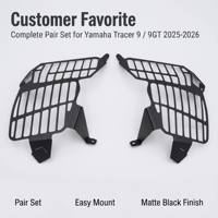 Protector de Faro Delantero para Motocicleta Yamaha Tracer 9 / 9GT 2025-2026, de Aleación de Aluminio CNC, Color Negro