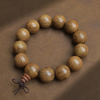Grand bracelet en bois perlé pour hommes, femmes et filles, bijoux de mode, bracelets en bois d'aile de poulet, perles de prière bouddhistes