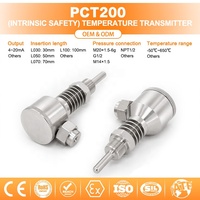 Termometer Resistensi Platinum Kustom Ex Ia 4-20mA IP65 SS304 NPT1/2 Layar LCD Digital untuk Boiler Pipa ODM OEM