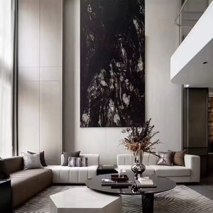 Pierre naturelle noire cambrienne de luxe dalle de marbre italien poli Diano Royal carreaux de sol d'intérieur dalle de marbre noir - Product Image 6