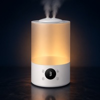 Humidificateur à ultrasons à brume froide 4L, 300ml/h, humidificateur d'air silencieux, veilleuse, affichage LED, aromathérapie pour chambre à coucher, chambre de bébé