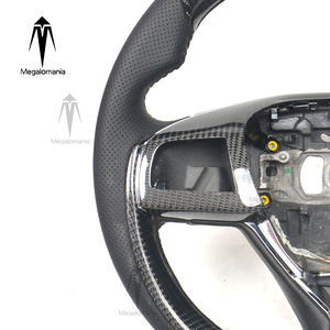 Volante Deportivo Perforado de Fibra de Carbono, Duradero, Compatible con <span class=keywords><strong>Maserati</strong></span> Grecale, <span class=keywords><strong>Levante</strong></span>, Ghibli, Quattroporte, GranCabrio, GranTurismo - Product Image 3