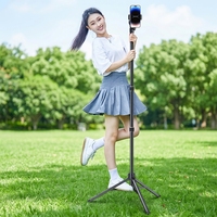 Support de téléphone professionnel FEIXIANG B18 2,1 m, trépied en alliage d'aluminium, base stable pour diffusion en direct, vidéoconférence, visionnage de la télévision