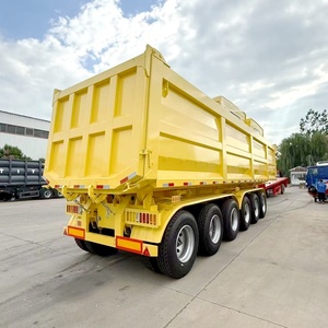 Semirremolque de acero de 6 ejes de alta resistencia para transporte de piedra 100-200 toneladas equipo de inclinación de utilidad semirremolque de <span class=keywords><strong>carga</strong></span> de descarga para - Product Image 5