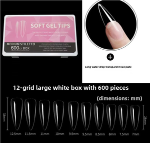 Parches <span class=keywords><strong>de</strong></span> <span class=keywords><strong>Uñas</strong></span> Francesas Reutilizables <span class=keywords><strong>de</strong></span> ABS en Caja, Piezas <span class=keywords><strong>de</strong></span> <span class=keywords><strong>Uñas</strong></span> <span class=keywords><strong>de</strong></span> Ballet, Tipo T, Transparentes, Cortas, Cuadradas, con Forma <span class=keywords><strong>de</strong></span> Gota <span class=keywords><strong>de</strong></span> Agua, Adhesivo Completo, Largas - Product Image 3