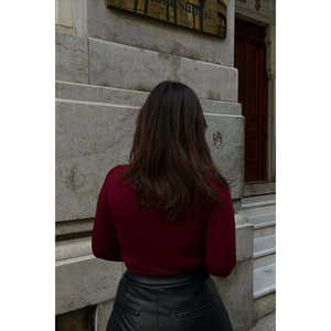 Body en satin nylon bordeaux avec imprimé détails découpés sexy, technique délavée, col carré, pour lingerie d'été - Product Image 1