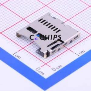 XKTF-001B SD Card / Memory Card Connector SMD Connector Plug-In Type MicroSD Card (TF Card) Card Holder 1.88mm - Product Image 1